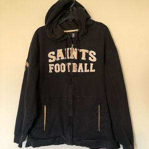 Saints football zip up hoodie